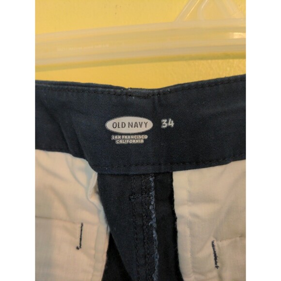 New OLD NAVY Broken-In Straight Blue Flat Front Shorts Men's Sz. 34 10” Inseam - Picture 6 of 8